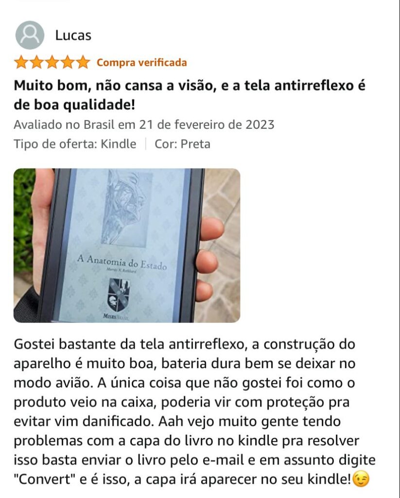 depoimento kindle